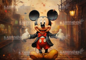 Imagine comestibila tort din Zahar Mickey pe strada - Lumea