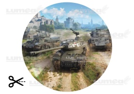 Imagine comestibila tort din Zahar World of Tanks cu Tancuri diferite - Lumea - Img 3
