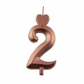 Lumanari bronz cifra 2, 10 buc. - Lumea