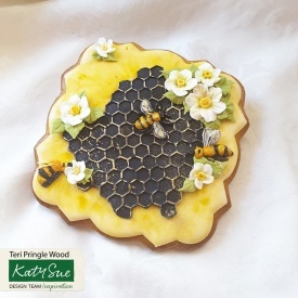 Mulaj silicon Honeycomb & Bees - Katy Sue - Img 6