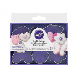 Set decupatoare Flori, Clopotel, Inima, 6 buc. - Wilton