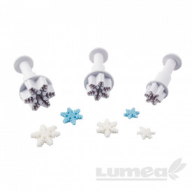Set decupatoare Fulgi de nea micute, 3 buc. - Lumea