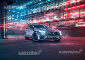 Vafa tort Mercedes-Benz Gri cu Neon - Lumea