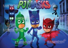 Vafa tort PJ Masks, Eroii in Pijamale model 2 - Lumea - Img 1