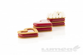 Силиконова форма за торта "LEVEL HEARTS 35" - SilikoMart - Img 4