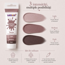 Хранителен гел оцветител Taupe, туба, 30 г - Lumea - Img 3