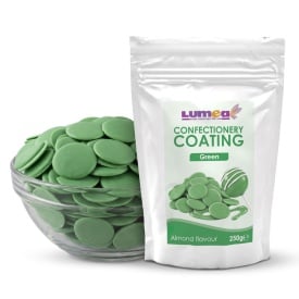 Cuvertura Verde cu aroma de Migdale, 250g - Lumea