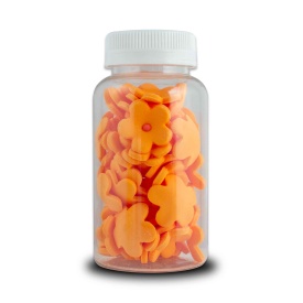 Floricele din zahar, Portocaliu cu Miez Rosu, 60g - Lumea - Img 2