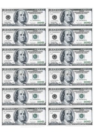 Imagine comestibila tort din Zahar 100 de Dolari - Lumea