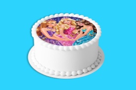 Imagine comestibila tort din Zahar, Barbie si prietenii la dans - Lumea - Img 4
