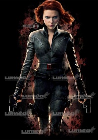Imagine comestibila tort din Zahar, Black Widow model 1 - Lumea - Img 1