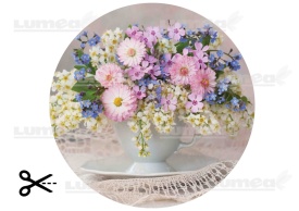 Imagine comestibila tort din Zahar buchet de Flori asortate, multicolor - Lumea - Img 3