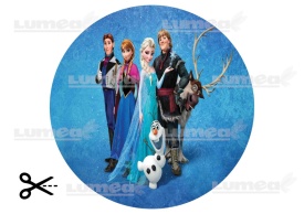 Imagine comestibila tort din Zahar caractere Frozen cu fundal Albastru - Lumea - Img 3