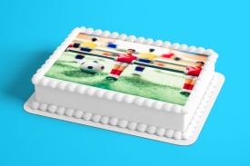 Imagine comestibila tort din Zahar Foosball Profesional - Lumea - Img 2
