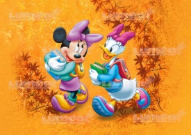 Imagine comestibila tort din Zahar Minnie si Daisy - Lumea