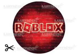 Imagine comestibila tort din Zahar Roblox Neon rosu - Lumea - Img 3