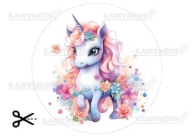 Imagine comestibila tort din Zahar, Unicorn model 3 - Lumea - Img 3