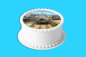 Imagine comestibila tort din Zahar World of Tanks cu Tancuri diferite - Lumea - Img 4