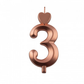 Lumanari bronz cifra 3, 10 buc. - Lumea