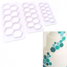 Set decupatoare hexagon, 3 buc. - Lumea