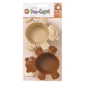 Set forme din silicon "Teddy Bear" pentru Briose, 12 buc. - Wilton - Img 1