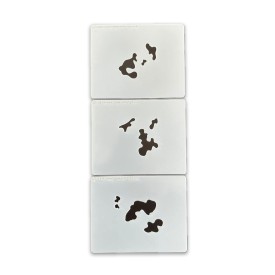 Set sablon plastic model Camuflaj pentru aerograf, 3 buc. - Lumea