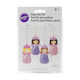 Topper pentru Briose, Pops model Printesa, 8 buc. - Wilton - Img 1