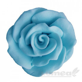Trandafiri mari bleu din pasta de zahar, L6 cm x l 6 cm x h3 cm, 25 buc, 730g - Lumea