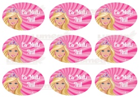 Vafa tort placute "La mulți ani" Barbie - Lumea