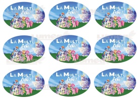 Vafa tort placute "La mulți ani" My Little Pony - Lumea