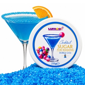 Zahar decor pentru Cocktailuri cu aroma de Bubble Gum, 250g - Lumea