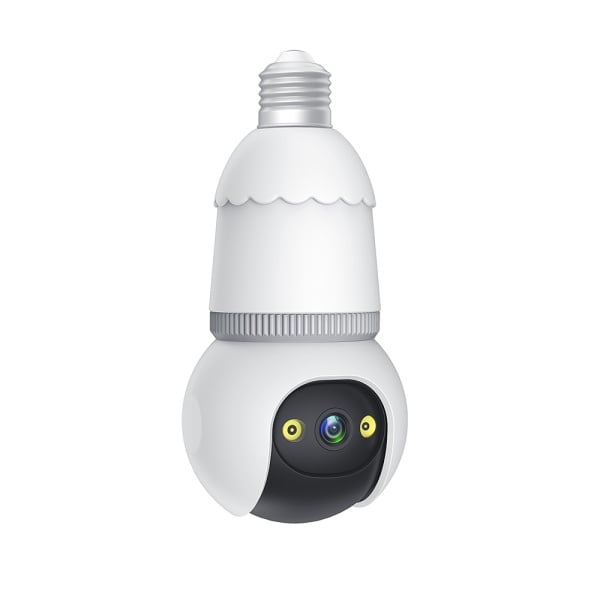 Camera de supraveghere exterior bec E27 Tuya Techsuit, Q23S - Alb