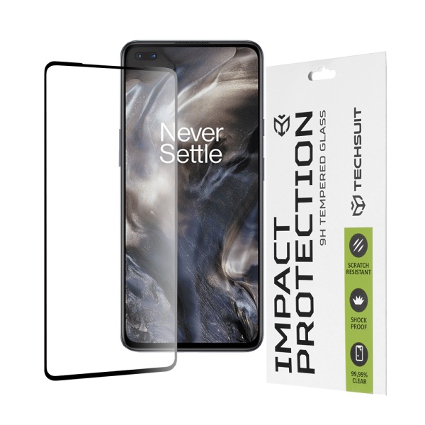 Folie pentru OnePlus Nord 5G Techsuit 111D Full Cover / Full Glue Glass / 3D Curved Screen - Black