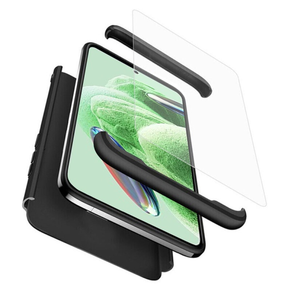 Husa 360 + Protector Ecran GKK - Xiaomi Redmi Note 12 5G / Poco X5- Negru
