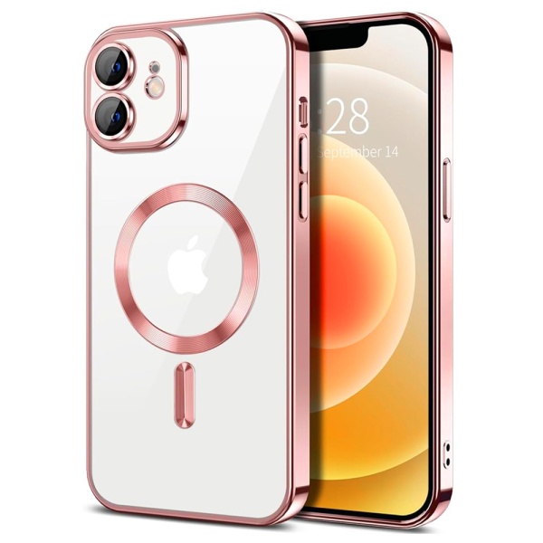 Husa premium iPhone 12 Techsuit Luxury Crystal MagSafe - Roz