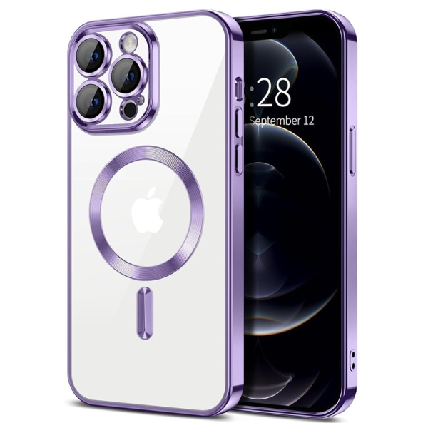 Husa premium iPhone 13 Pro Max Techsuit Luxury Crystal MagSafe - Violet