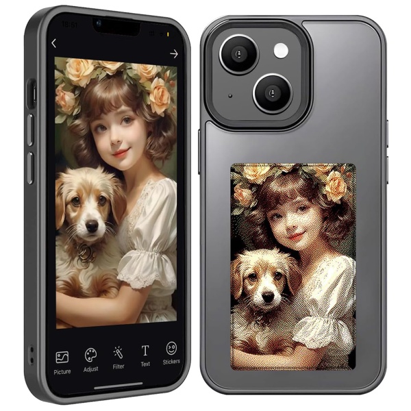 Husa premium iPhone 13 Techsuit SmartScreen NFC, Negru