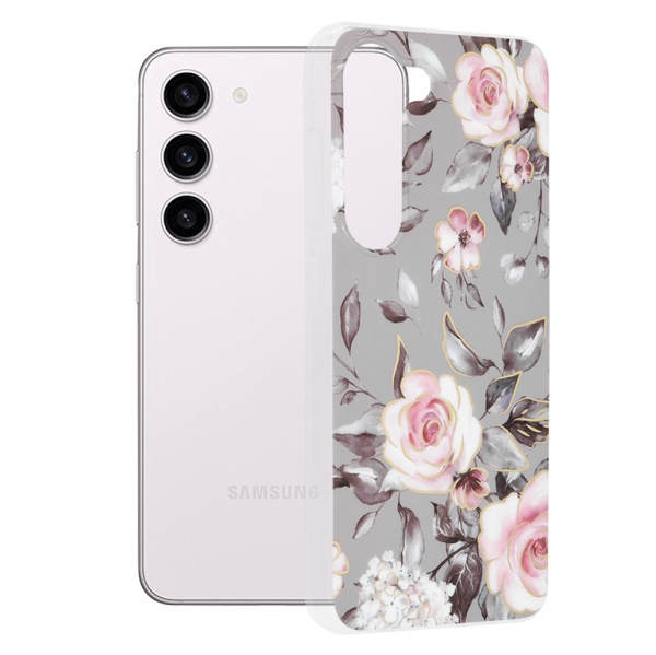 Husa Samsung Galaxy S23 Techsuit Marble, Bloom of Ruth Gray