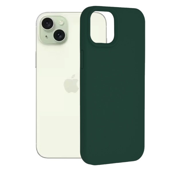 Husa Silicon iPhone 15 Plus, Verde