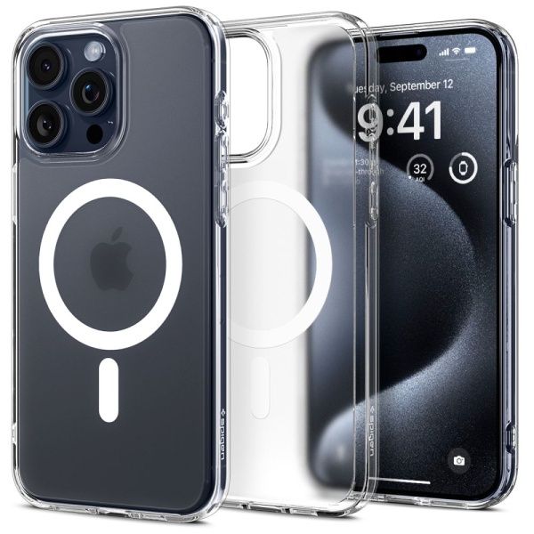 Husa Ultra Hybrid MagSafe - iPhone 15 Pro - Frost Clear