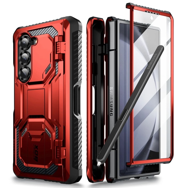 [Pachet 360°] Husa + folie Samsung Galaxy Z Fold6 I-Blason Armorbox - Rosu