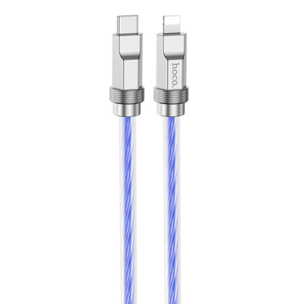 Cablu USB-C la iPhone Fast Charging 20W Hoco U113, 1m, Albastru