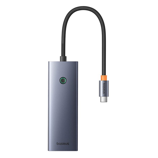 Hub Type-C la 3xUSB, RJ45, Type-C Baseus UltraJoy, B00052801811-02 - Gri