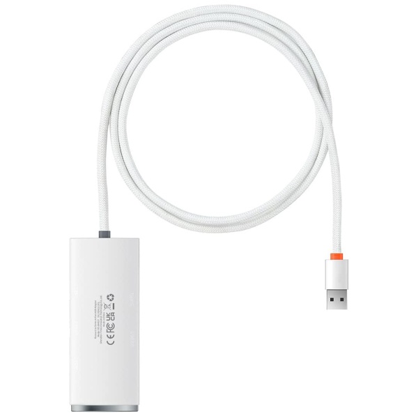 Hub USB la 4 x USB 3.0, tip C Baseus, 1m, WKQX030102 - Alb