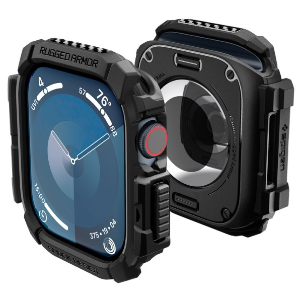 Husa Apple Watch 10 42mm Spigen Rugged Armor - Negru