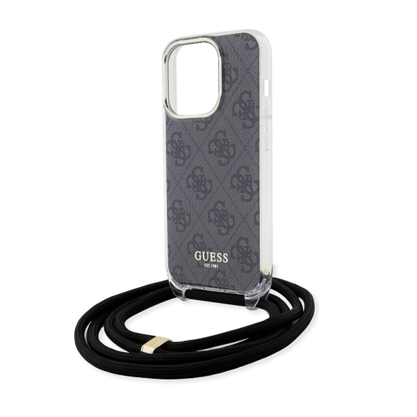 Husa Guess Crossbody Cord 4G Print iPhone 15 Pro GUHCP15LHC4SEK - Negru
