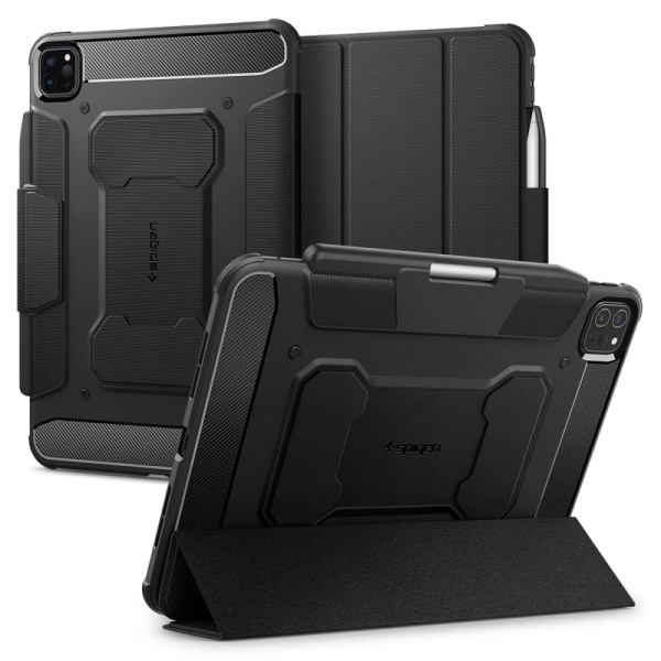Husa iPad Pro 11 (2024) Spigen Rugged Armor Pro - Negru