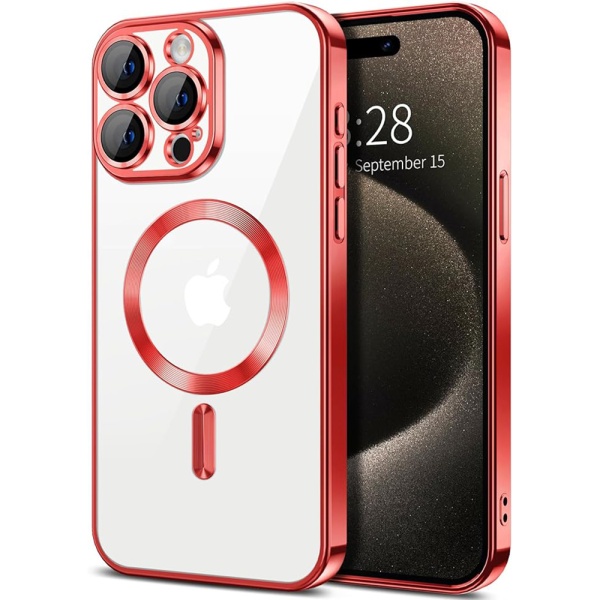 Husa iPhone 15 Pro Max, MagSafe - Rosu