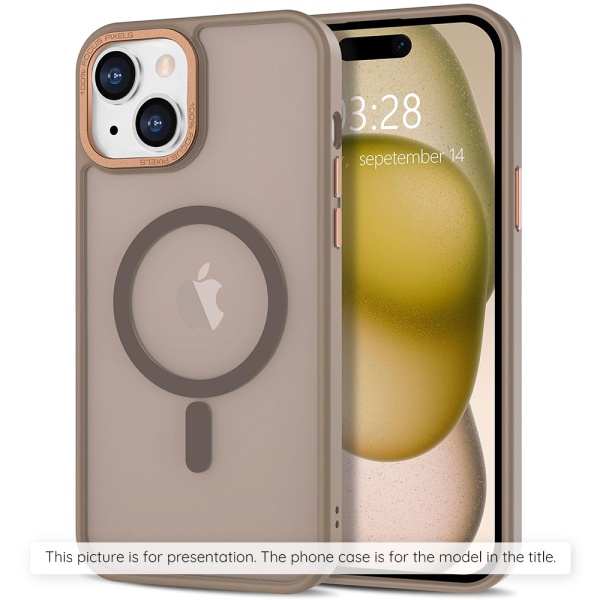 Husa pentru iPhone 15 Plus - Techsuit HaloFrost MagSafe Series - Sandstone Brown