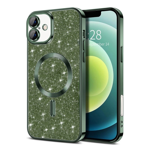 Husa premium iPhone 16 Plus Techsuit Luxury Glitter MagSafe - Verde
